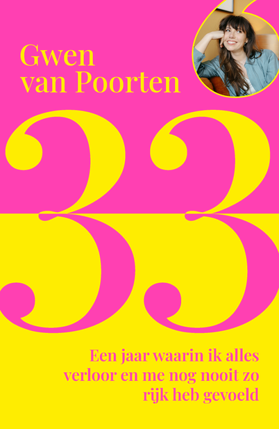 Groot in kleur van roze en geel staat 33